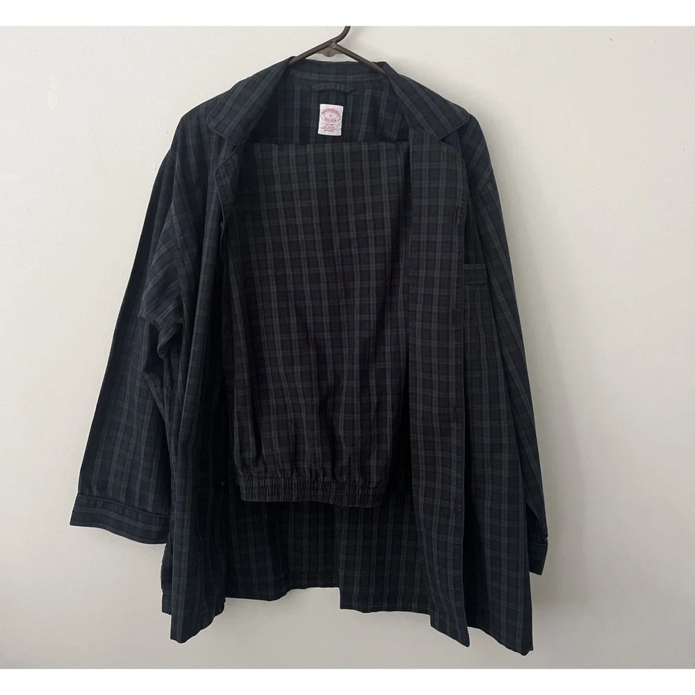 Brooks Brothers Men's Tartan Plaid XL Pajama Set Americana Classic Loungewear